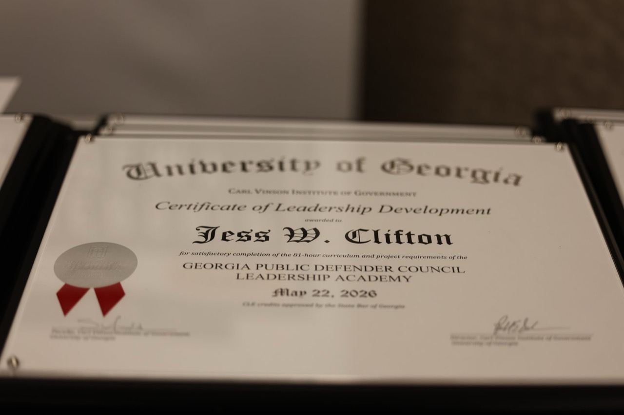 Each graduate received a University of Georgia Carl Vinson Institute of Government Certificate of Leadership Development.