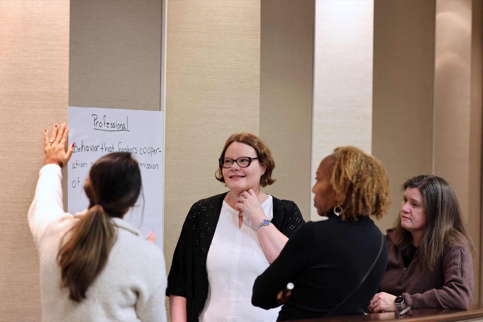 2024-2025 Leadership Academy participants engage in a group activity, fostering collaboration and teamwork.