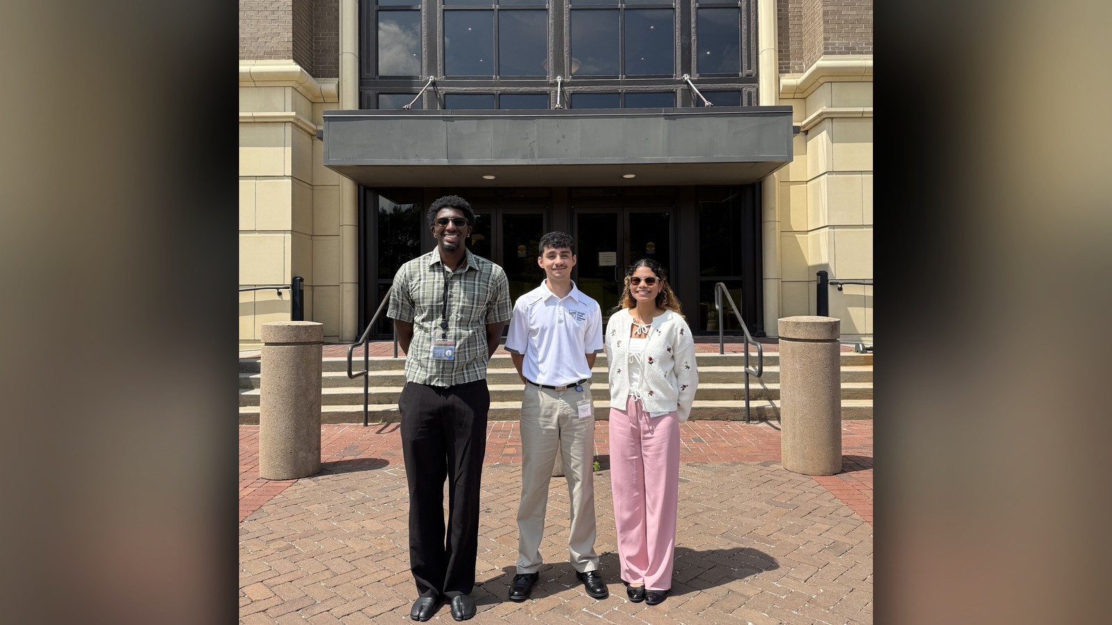 The Barrow County Public Defender’s Office summer interns outside the Barrow County Courthouse.